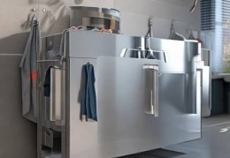 唐缔智能家电快速救援热线解说〖太空铝浴室柜洗衣一体设计，省空间又实用〗