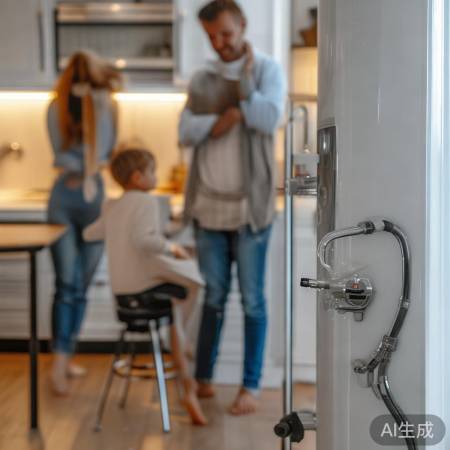 调整水压阀，稳定水流