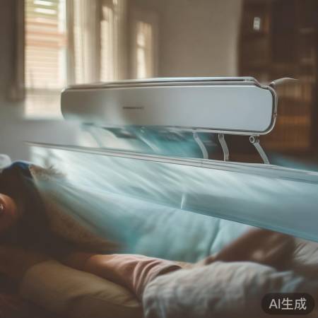 空调风柔和，挡风板引导微风。