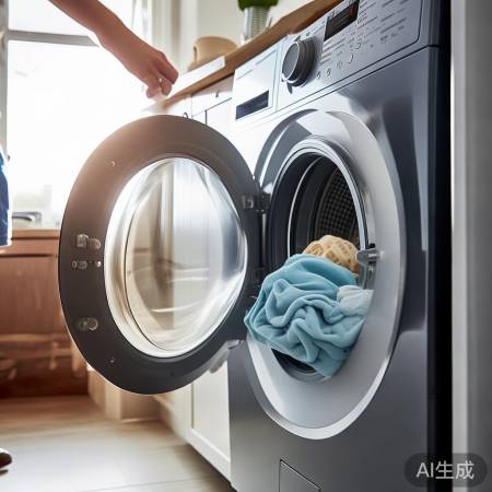 洗衣机蜂鸣,检查衣物放平