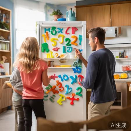 乘法口诀表冰箱贴，厨房学习两不