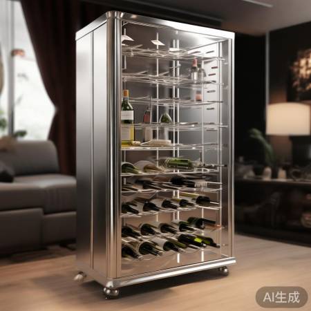 打造家居不锈钢红酒柜