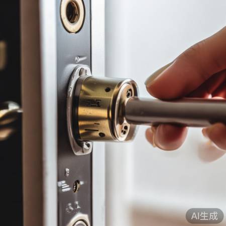 拔出防盗门锁芯