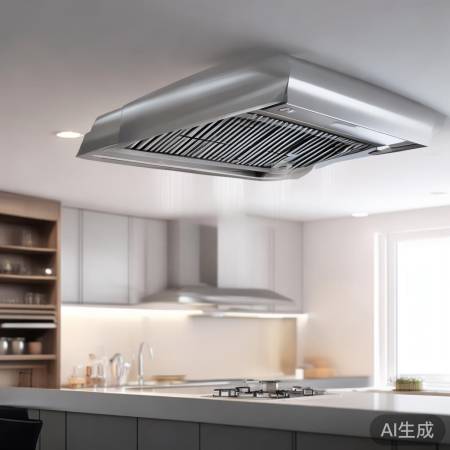 吊顶油烟机，隐藏管线，厨房更整