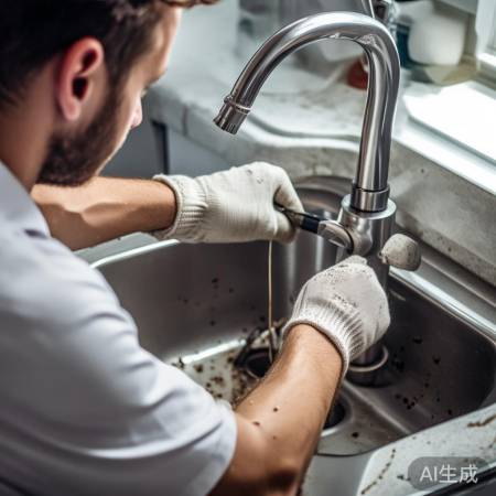 排水管堵塞，清理杂物