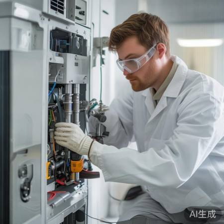 安装步骤：放置设备，连接管道电