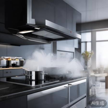 美大集成灶G55ZK，油烟净化