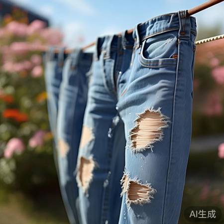 破洞裤洗衣小技巧