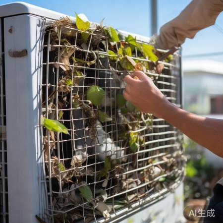 清理外机风叶杂物