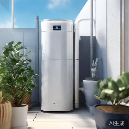 空气能热水器，美观节能恒温。