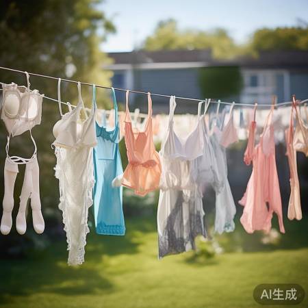 内衣晾晒避阳光，防褪色，不与袜