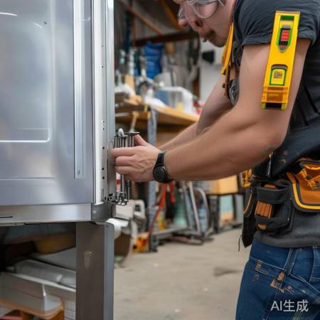 拧紧螺丝，确保水平