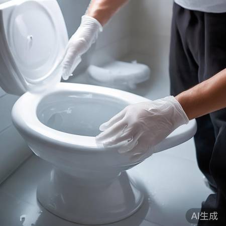 拆装马桶，手净防污。