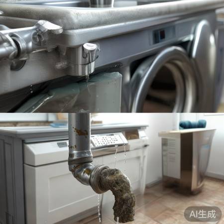 洗衣机接水龙头卡头，易堵塞。