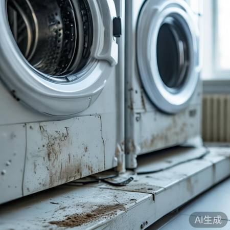 定期清洁洗衣机底部,防菌防损坏