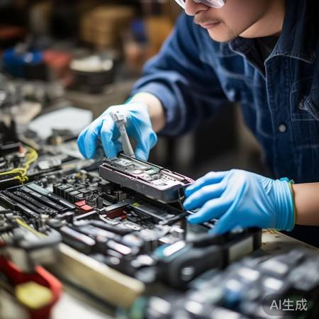 拆旧电池，勿触正负极