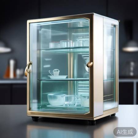 时尚透明玻璃消毒柜