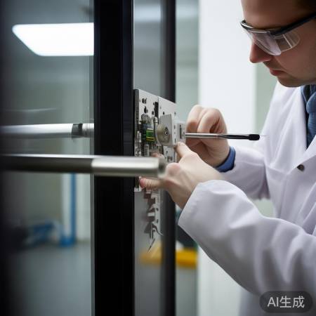 安装智能模块，连接门锁