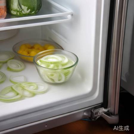 “洋葱片除冰箱异味”