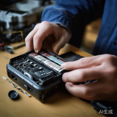 安装新电池，固定电池盖