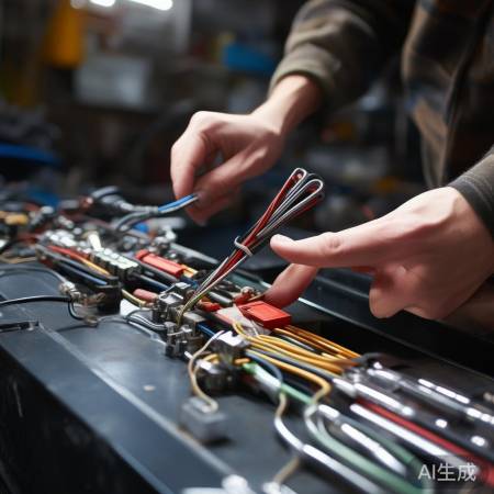 导线连接电池正负极